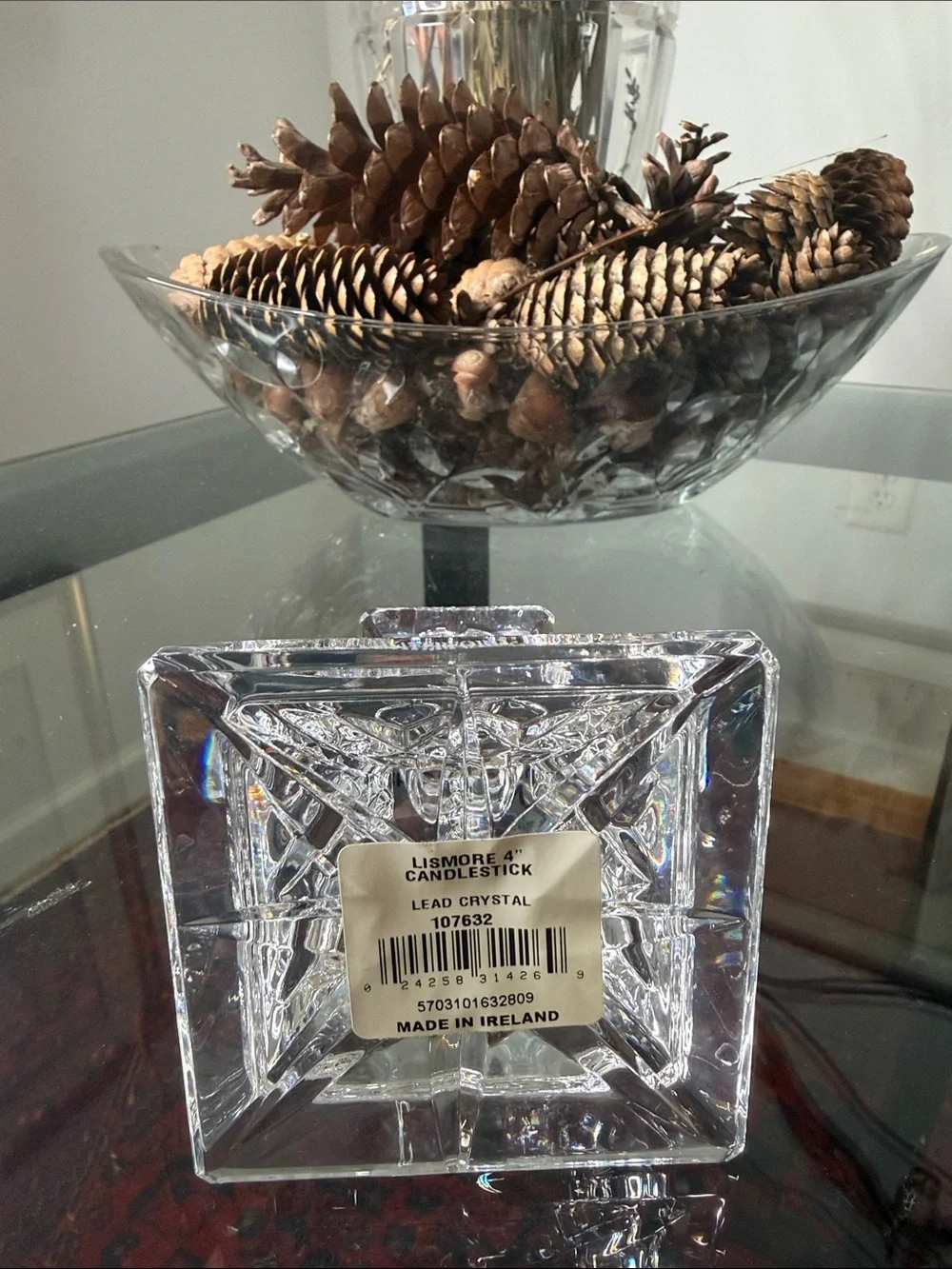 Waterford Lismore Crystal Candlesticks 4” Pair Ireland NWT